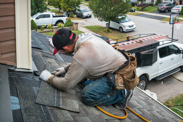 Professional Gutter Repair And Installation technician working in Canyon Country, CA